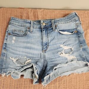 Universal Thread High Rise Midi Denim Jean Shorts 6